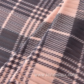 100% Polyester Woven Chiffon Plaid Print Pleated Fabric